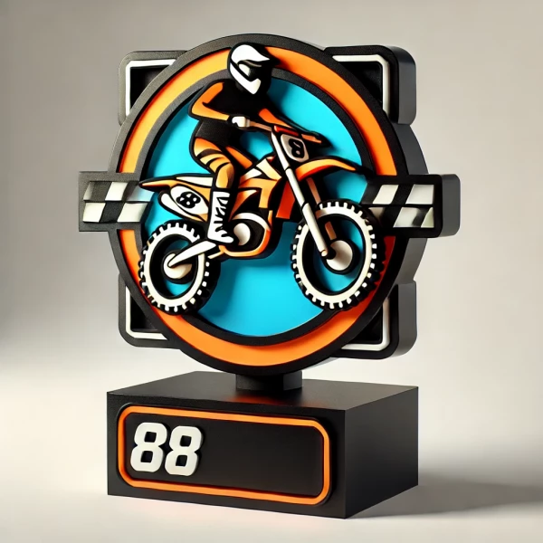 Trofeo Personalizado Impresión 3D 38 Cms
