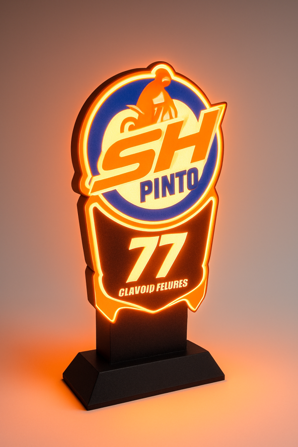 Trofeo Personalizado Impresión 3D Iluminado